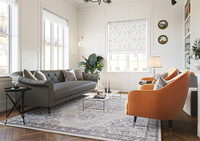 Floral Whimsy, Autumn - Roman Blind - Image 6